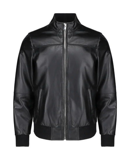 XAYWEAR™ NAVIGATOR - Black Leather Jacket XY15