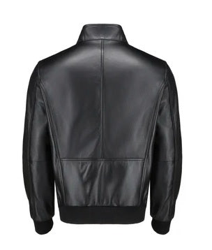 XAYWEAR™ NAVIGATOR - Black Leather Jacket XY15