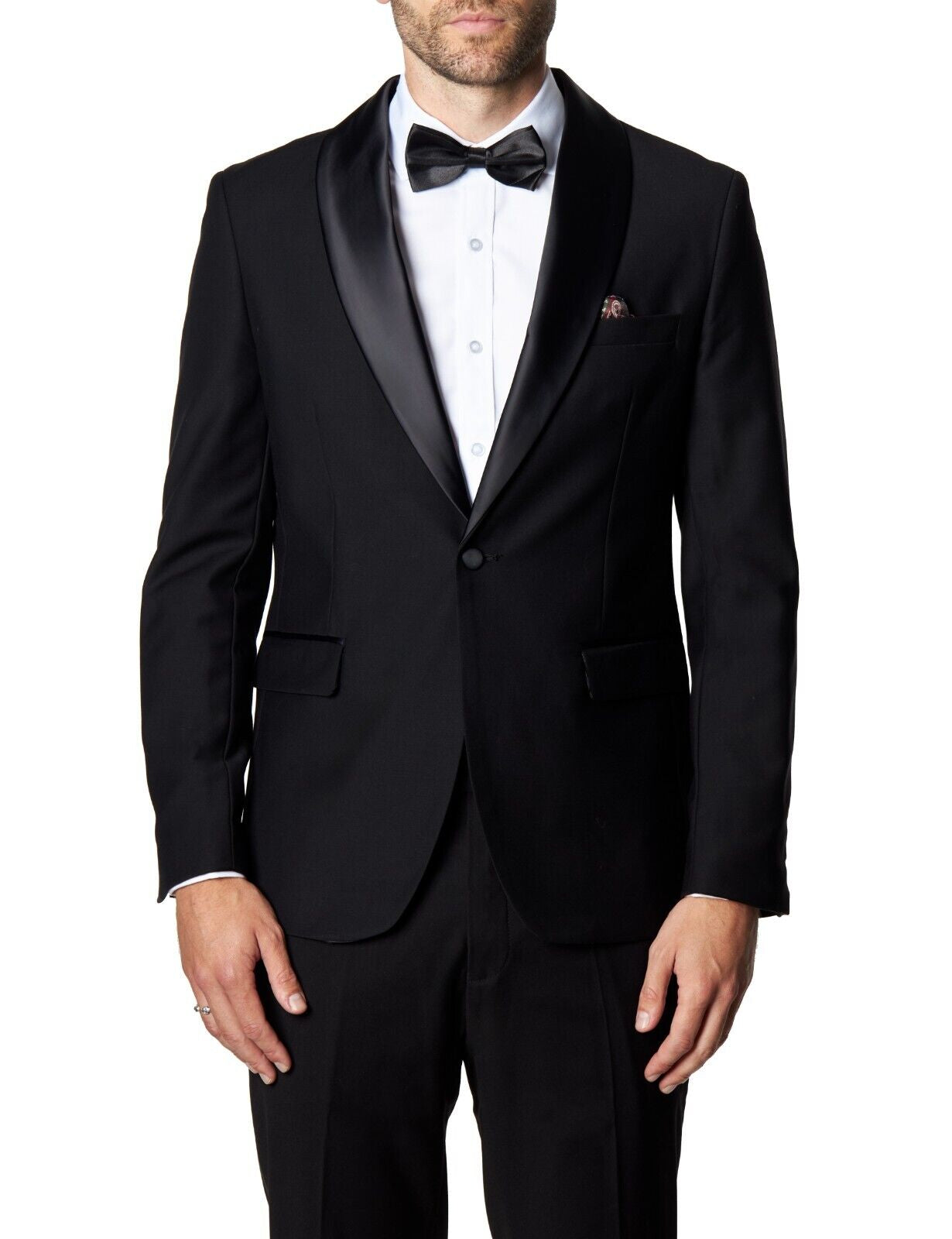 XAYWEAR™ Men's Black Tuxedo Jacket Tailored Fit XY26