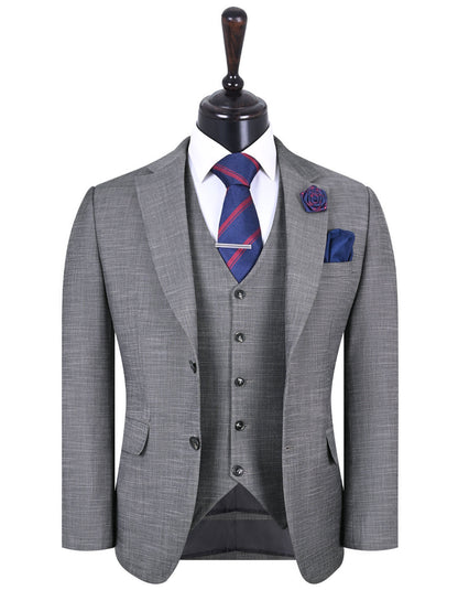 XAYWEAR™ Men's  Charcoal Texture Classic Fit Suit XY36