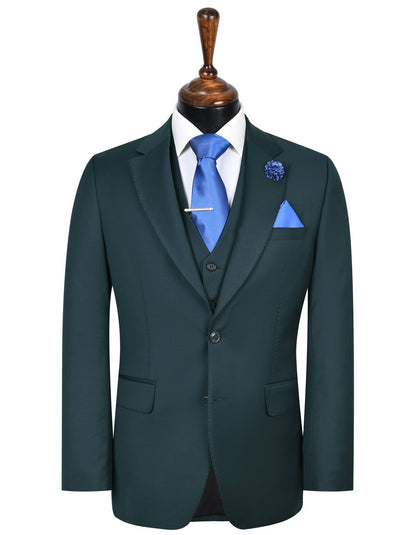 XAYWEAR™ Men's Dark Teal Plain Tailored Smart Fit Suit XY38