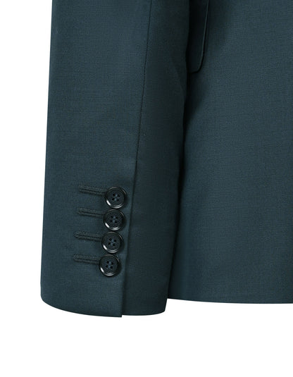 XAYWEAR™ Men's Dark Teal Plain Tailored Smart Fit Suit XY38