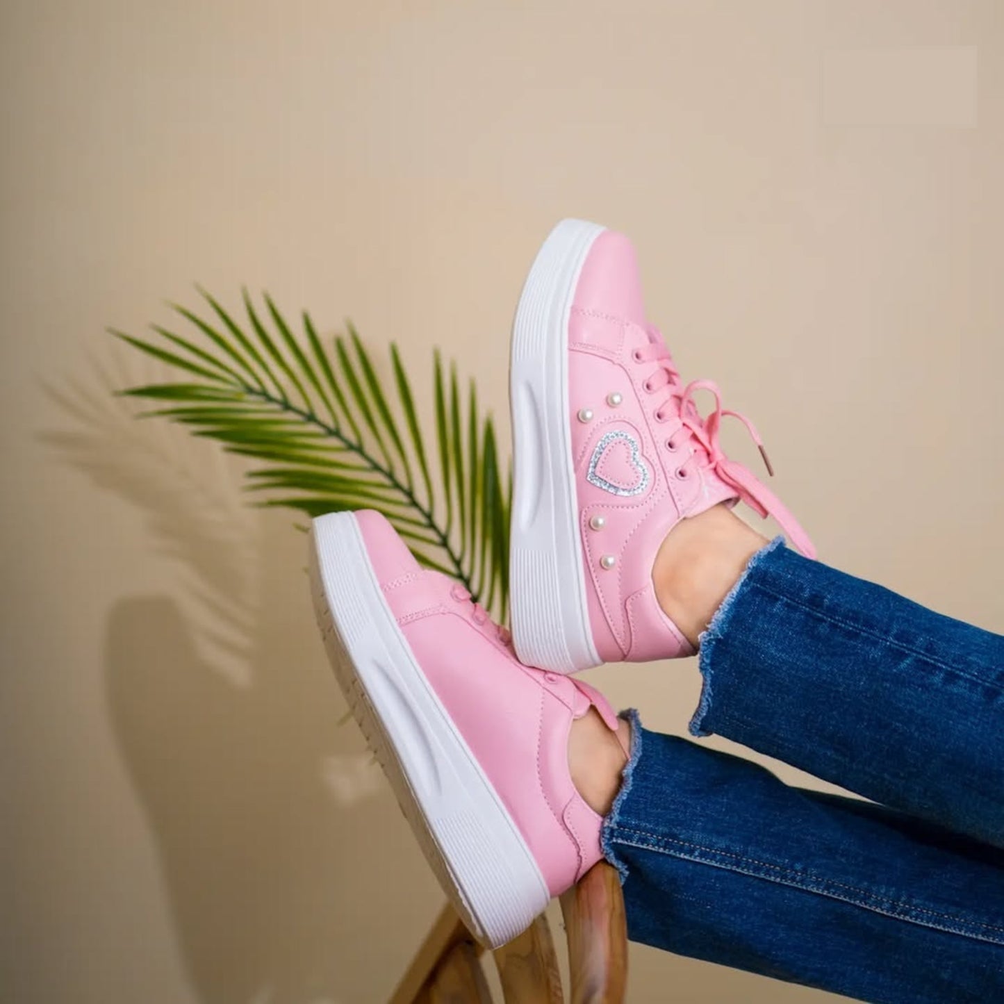 XAYWEAR™ Pink Platform Sneakers  XR470