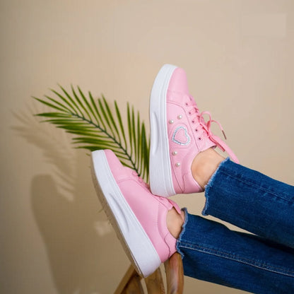 XAYWEAR™ Pink Platform Sneakers  XR470