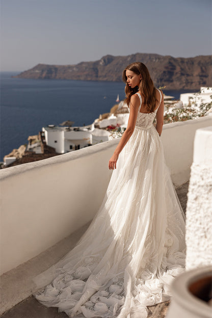 XAYWEAR™ Premium - Santorini Elegance Beaded Wedding Gown  XRP274